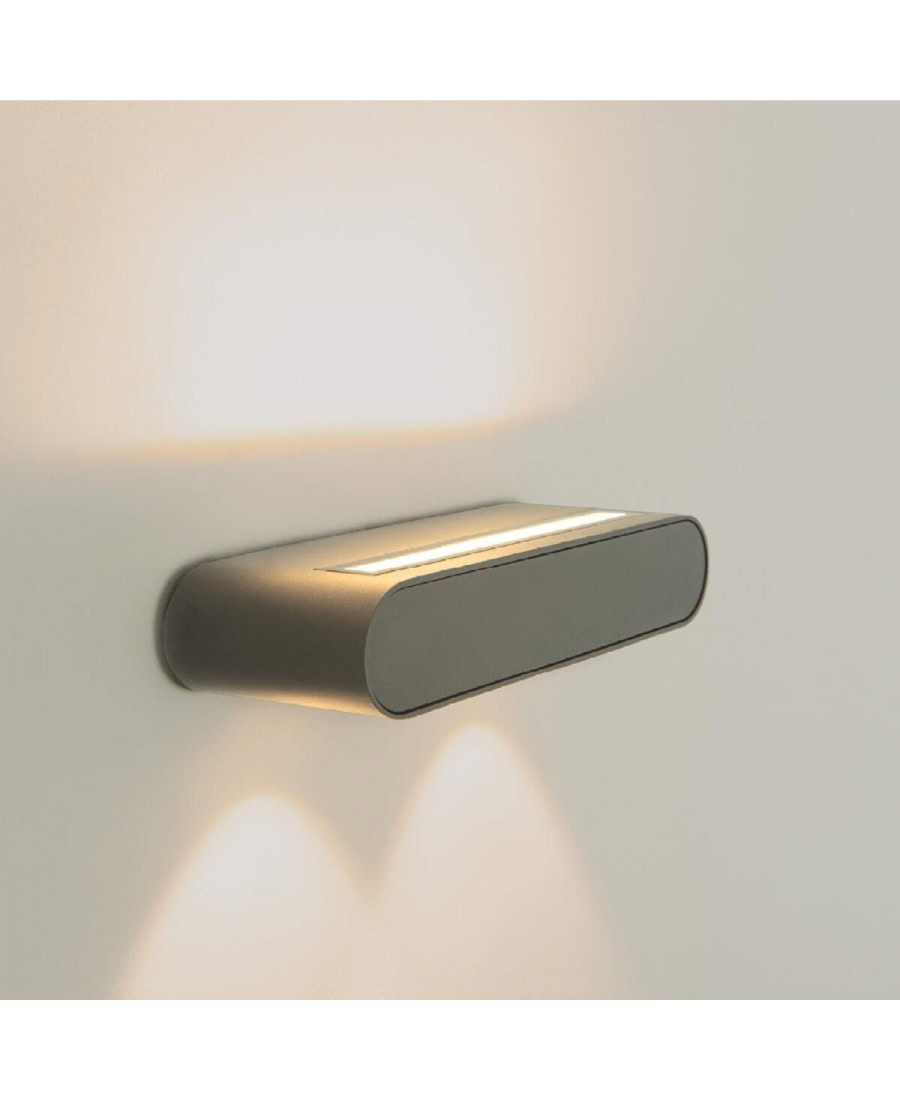 E315 OUTDOOR WALL LIGHT LED 10W 3000K ALUMINIUM GRAPHITE IP54 Zambelis Lights