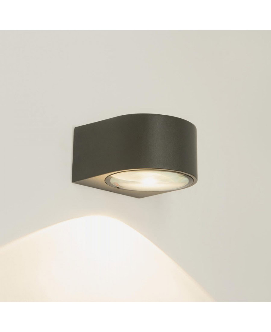 E316 OUTDOOR WALL LIGHT LED 5W 3000K ALUMINIUM GRAPHITE IP54 Zambelis Lights