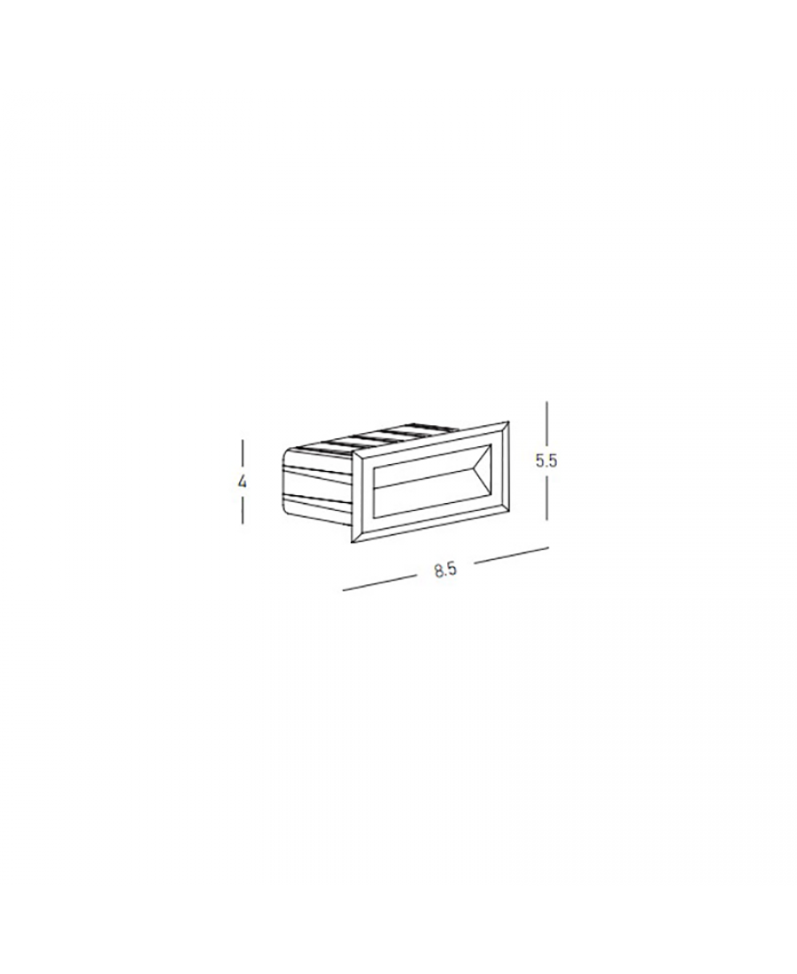 E323 OUTDOOR STEP LIGHT LED 3W 3000K ALUMINIUM GRAPHITE IP65 Zambelis Lights