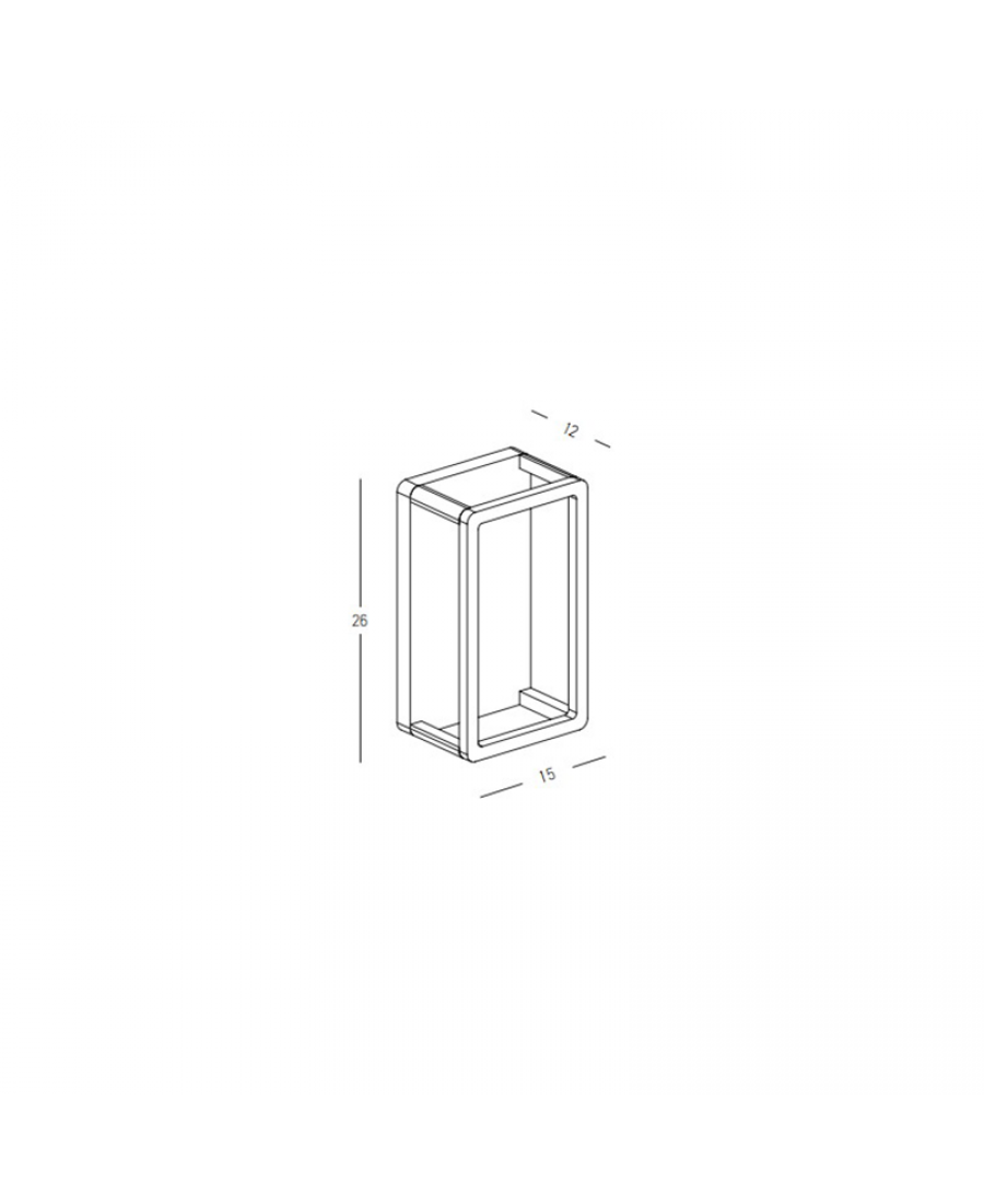 E336 OUTDOOR WALL LIGHT LED 8W 3000K ALUMINIUM GRAPHITE IP65 Zambelis Lights