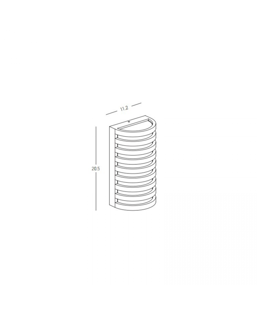 E341 OUTDOOR SCONCE LIGHT LED 10W 3000K ALUMINIUM BROWN IP65 Zambelis Lights