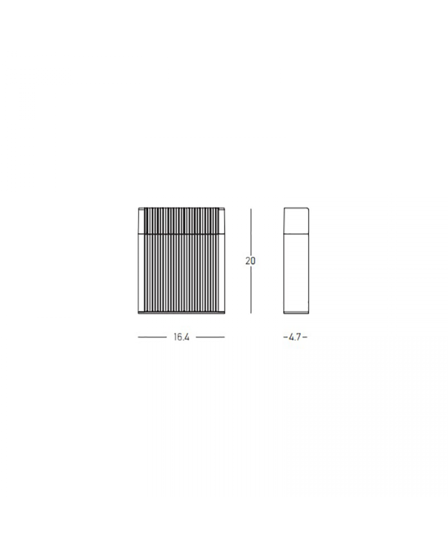 E353 OUTDOOR SCONCE LIGHT LED 13W 3000K ALUMINIUM GRAPHITE IP65 Zambelis Lights