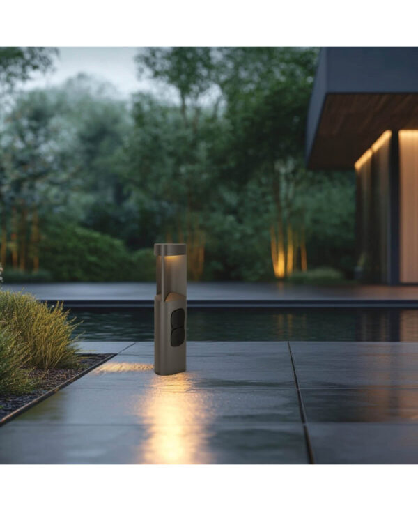 E354 OUTDOOR FLOOR LIGHT LED 7W 3000K ALUMINIUM GRAPHITE IP54 Zambelis Lights