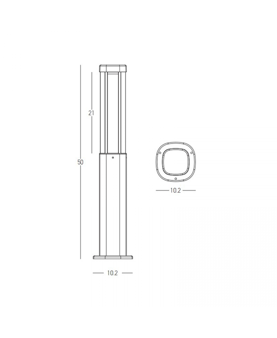 E355 OUTDOOR FLOOR LIGHT LED 7W 3000K ALUMINIUM GRAPHITE IP54 Zambelis Lights