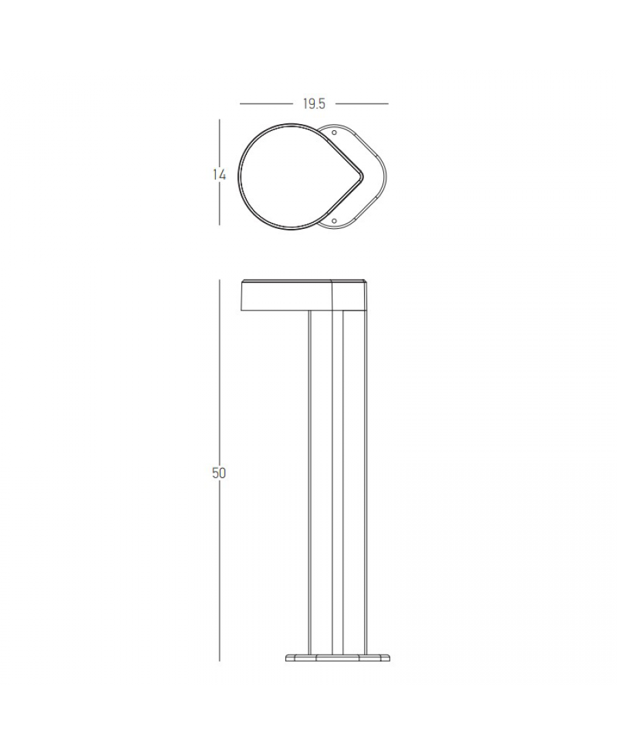 E357 OUTDOOR FLOOR LIGHT LED 13W 3000K ALUMINIUM GRAPHITE IP65 Zambelis Lights