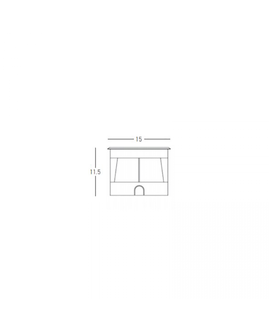 E363 OUTDOOR RECESSED LIGHT LED 7W 3000K STAINLESS STEEL IP66 Zambelis Lights