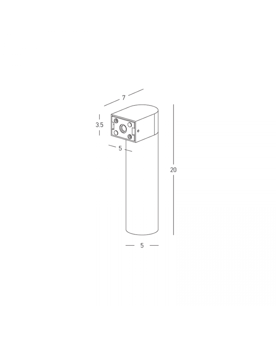 E415 OUTDOOR WALL LED LIGHT 5W 3000K GRAPHITE ALUMINIUM IP65 Zambelis Lights