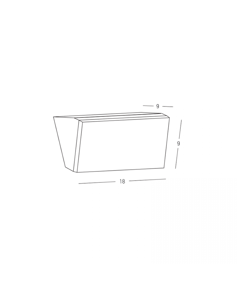 E417 OUTDOOR WALL LED LIGHT 10W 3000K GRAPHITE ALUMINIUM IP65 Zambelis Lights