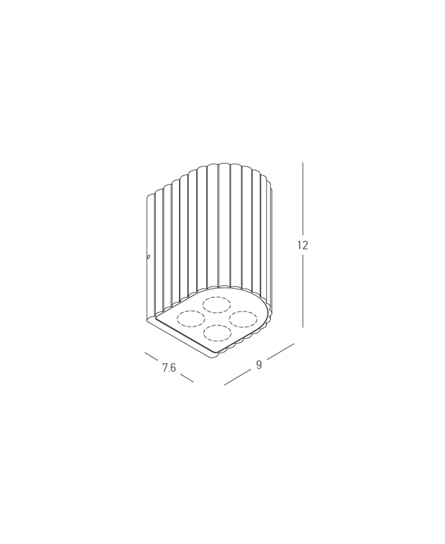 E421 OUTDOOR WALL LED LIGHT 4x1W 3000K GRAPHITE ALUMINIUM IP 54 Zambelis Lights