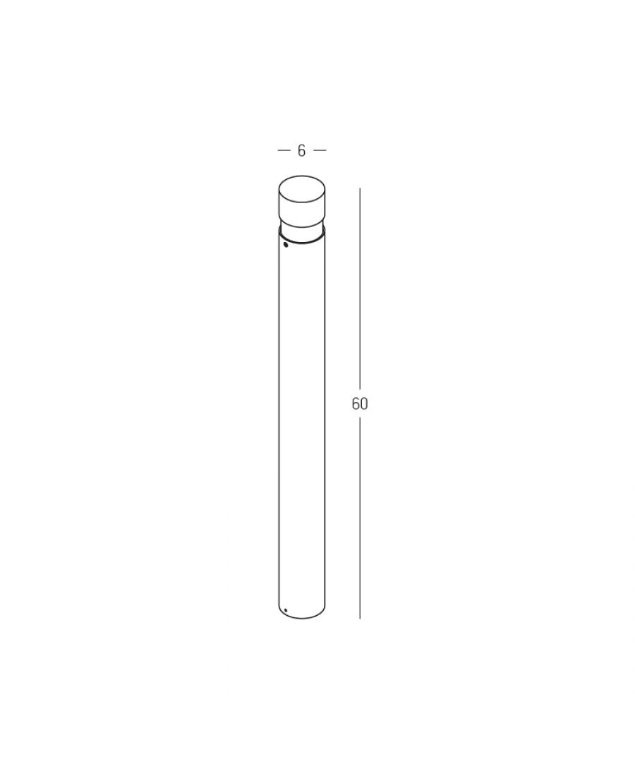 E423 OUTDOOR BOLLARD LED LIGHT 8W 3000K DARK COFFEE IP65 Zambelis Lights