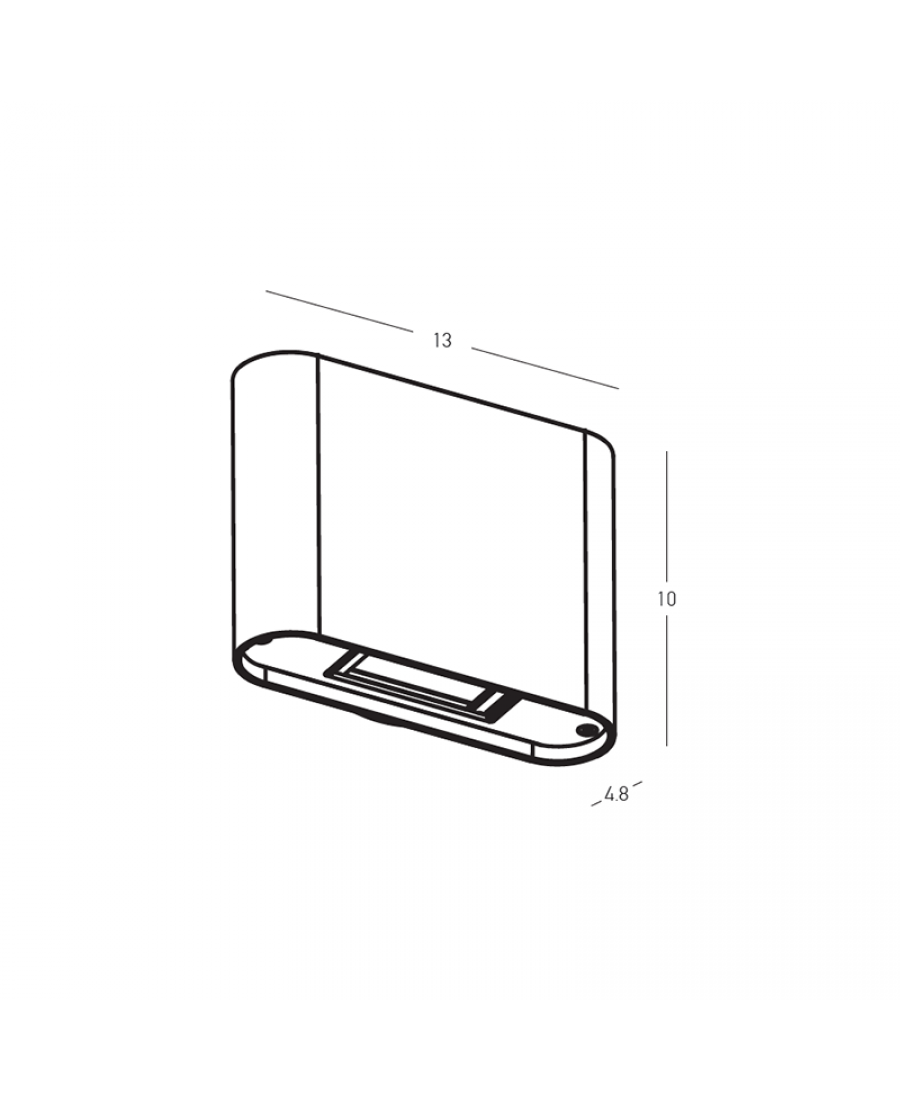 E433 OUTDOOR WALL LED UP-DOWN LIGHT 6W 3000K-4000K SANDY BLACK ALUMINIUM IP65 Zambelis Lights