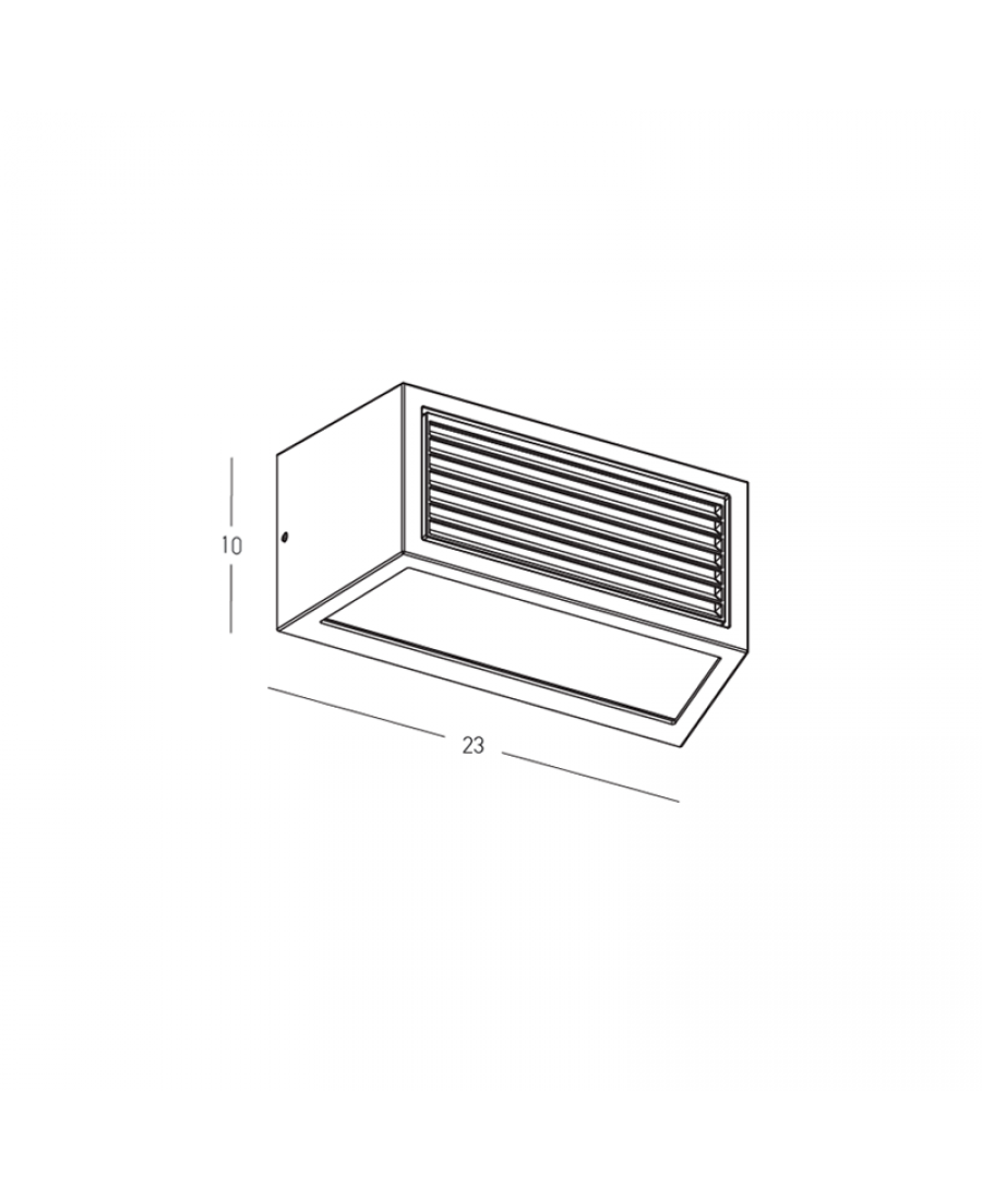 E500 OUTDOOR WALL UP-DOWN LIGHT 1xE27 MAX 15W IP54 GRAPHITE ALUMINIUM Zambelis Lights
