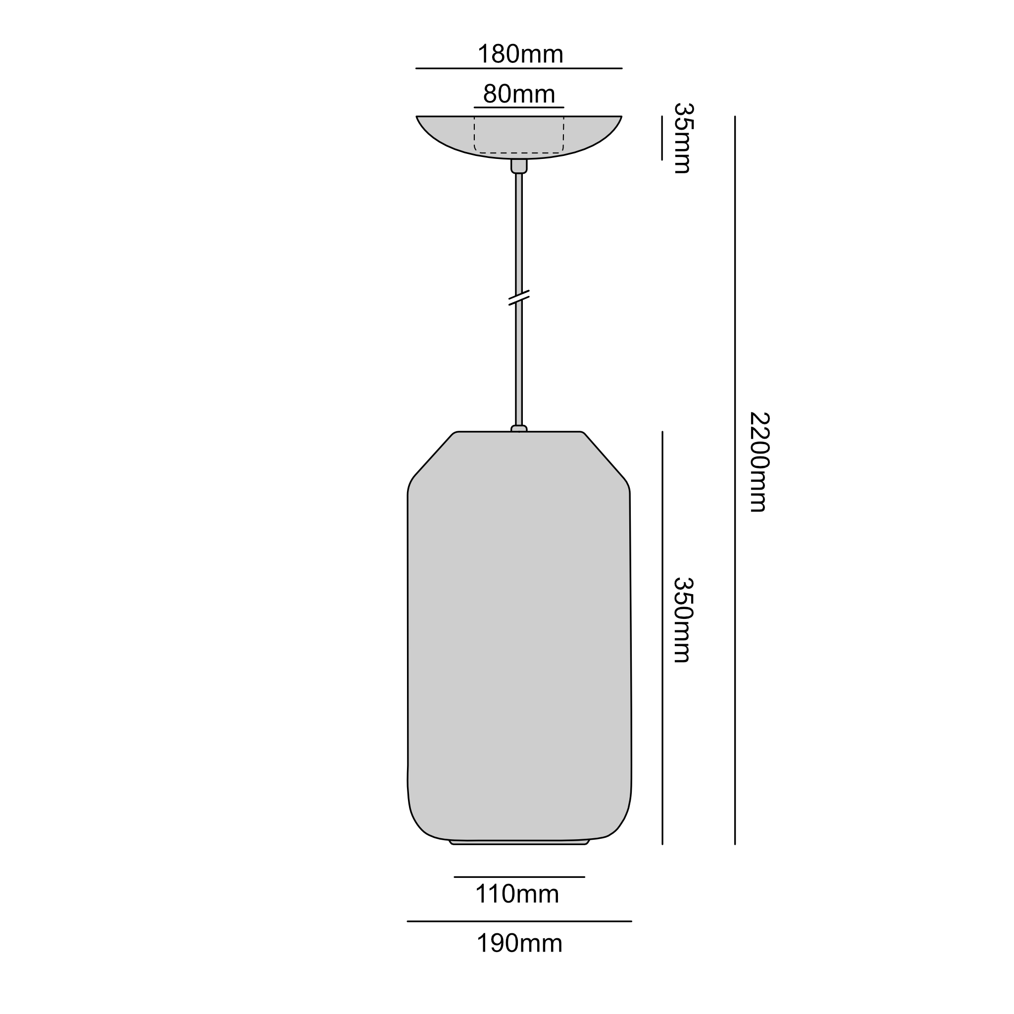 FLASK mimosa M 8500G21_M 1 x E27 max 15W Aldex
