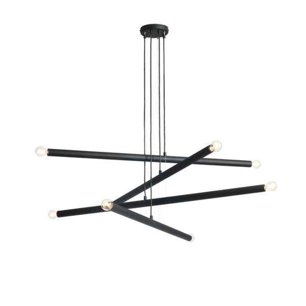 LAMPA WISZĄCA TUBO 8 BLACK 1072P1 ALDEX