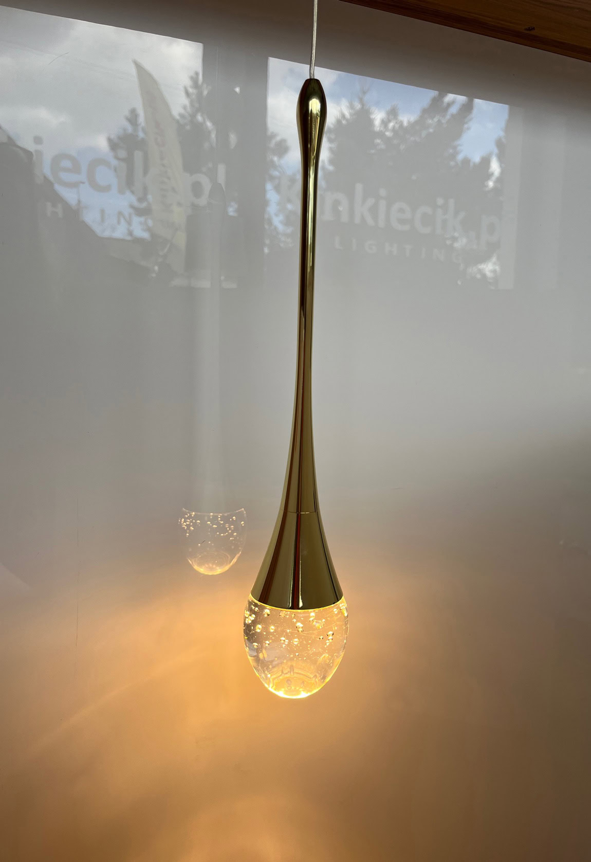 Lampa wisząca DALMA 1 GD złota AZ6006 AZZARDO