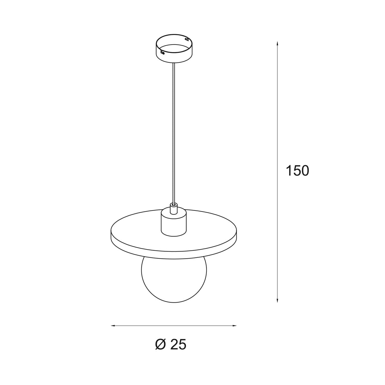 Lampa Wisząca Lando P0650 MaxLight