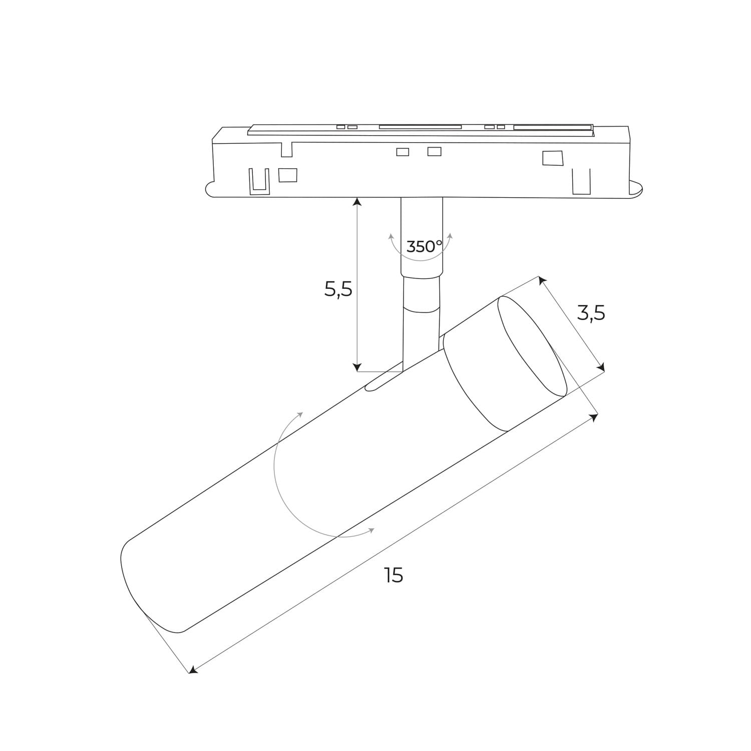 Lampa Magnetyczna Złota System Dali 8w 578LM 3000K M0049D MaxLight