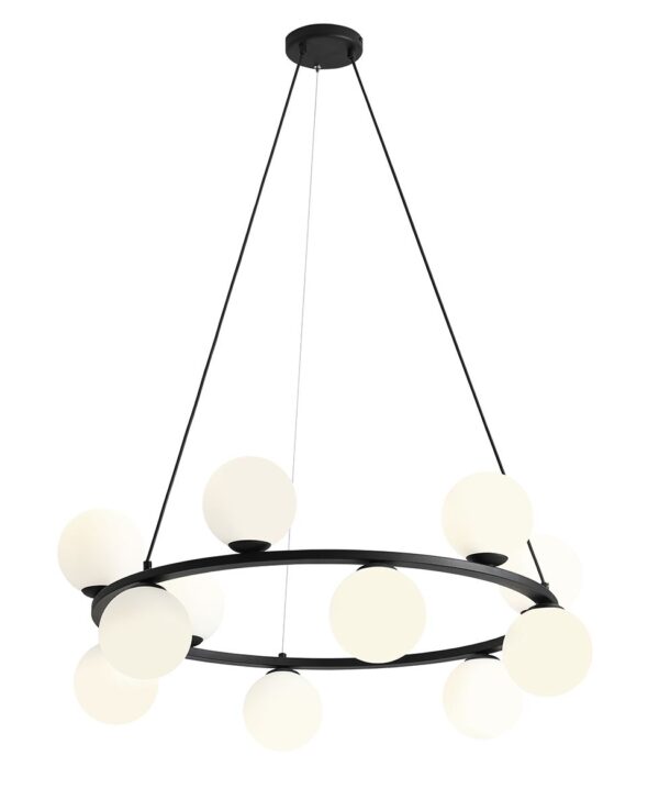 LAMPA WISZĄCA KRONE 12 BLACK 1085R1 ALDEX