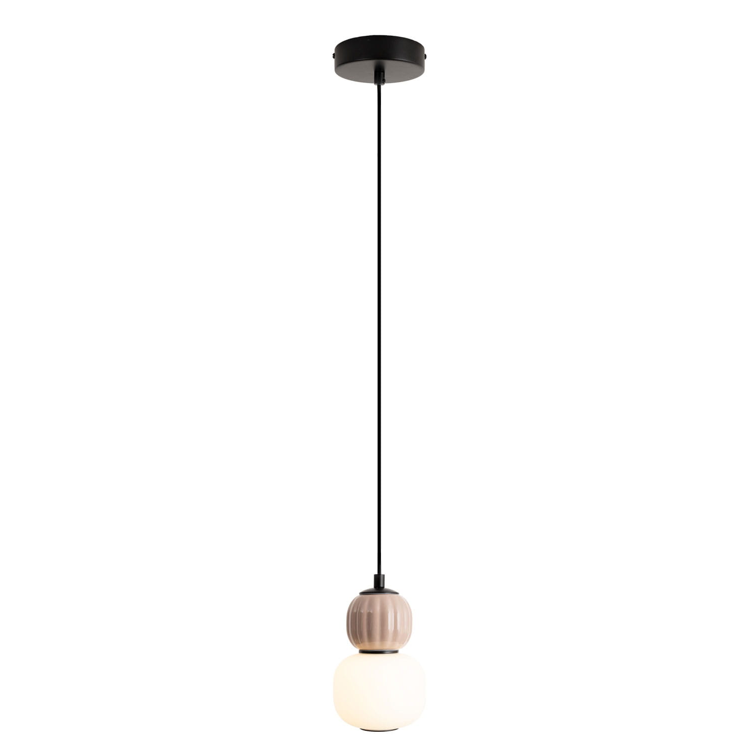 Lampa wisząca Modern 5w, Opal + Medium Brown P0625 MaxLight