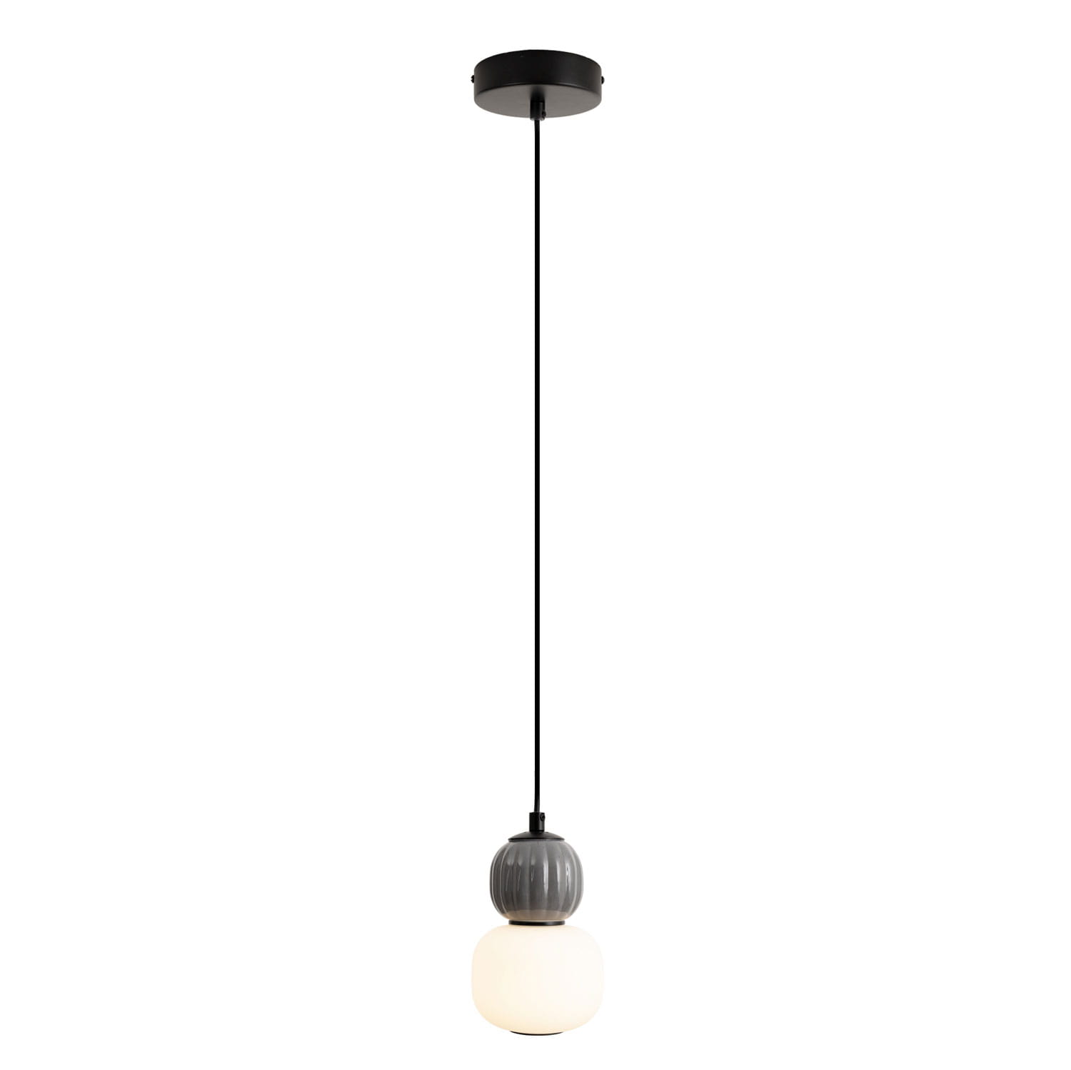 Lampa wisząca Modern 5w, Opal + Dark Grey P0626 MaxLight
