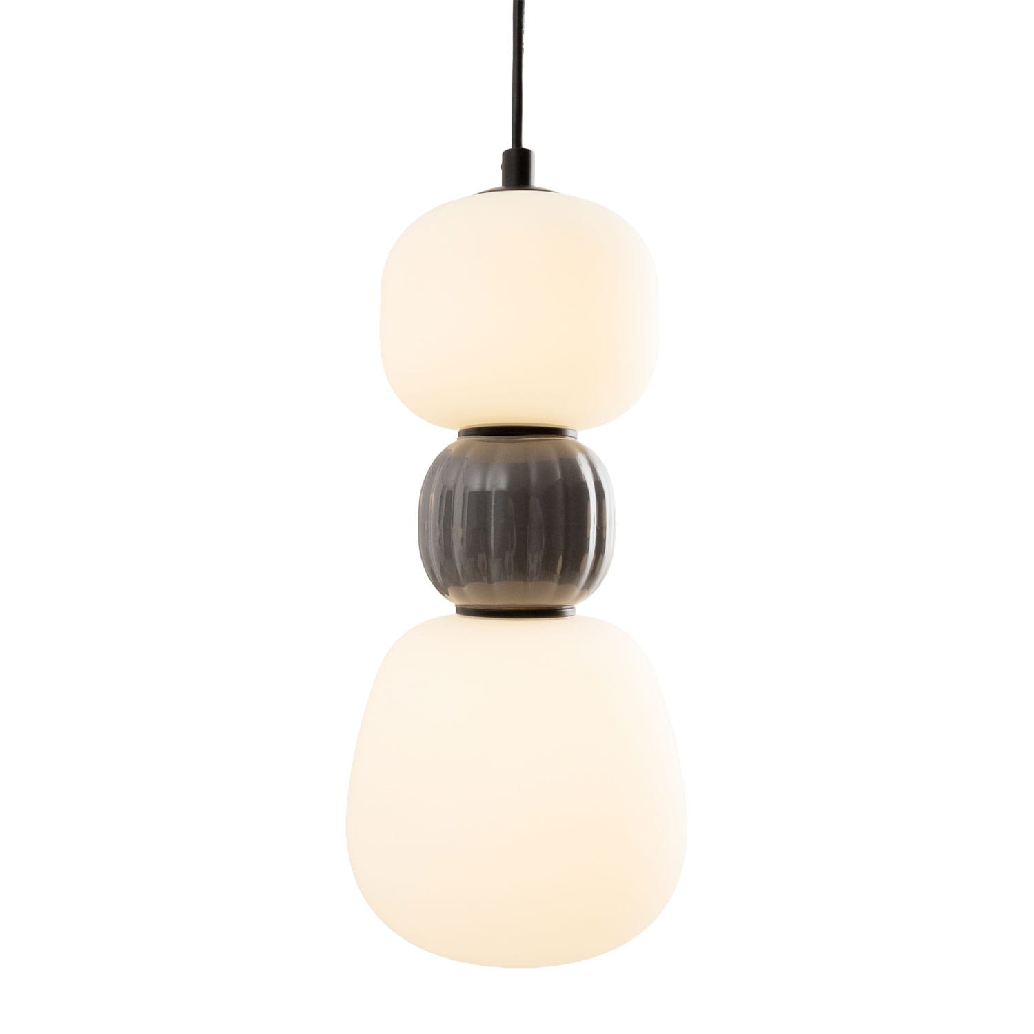 Lampa wisząca Modern 13w, Opal + Dark Grey P0629 MaxLight