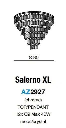 Lampa wisząca Plafon SALERNO XL AZ2927 AZZARDO
