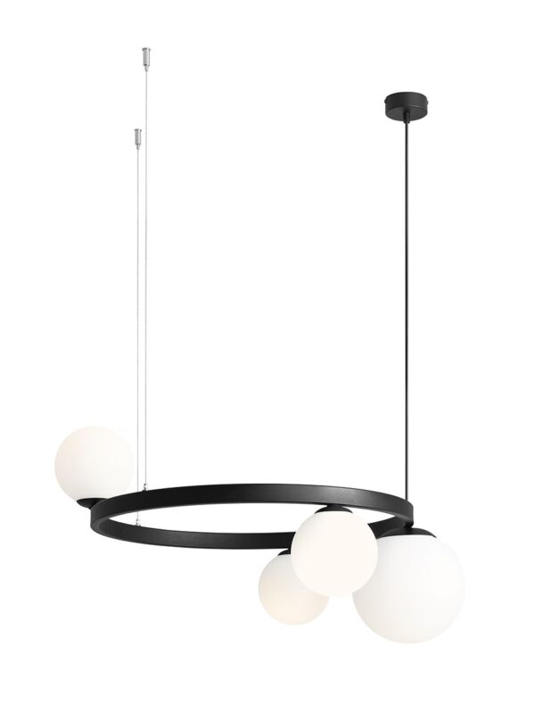 LAMPA WISZĄCA GARDA 4 RING BLACK 1099L1_R ALDEX