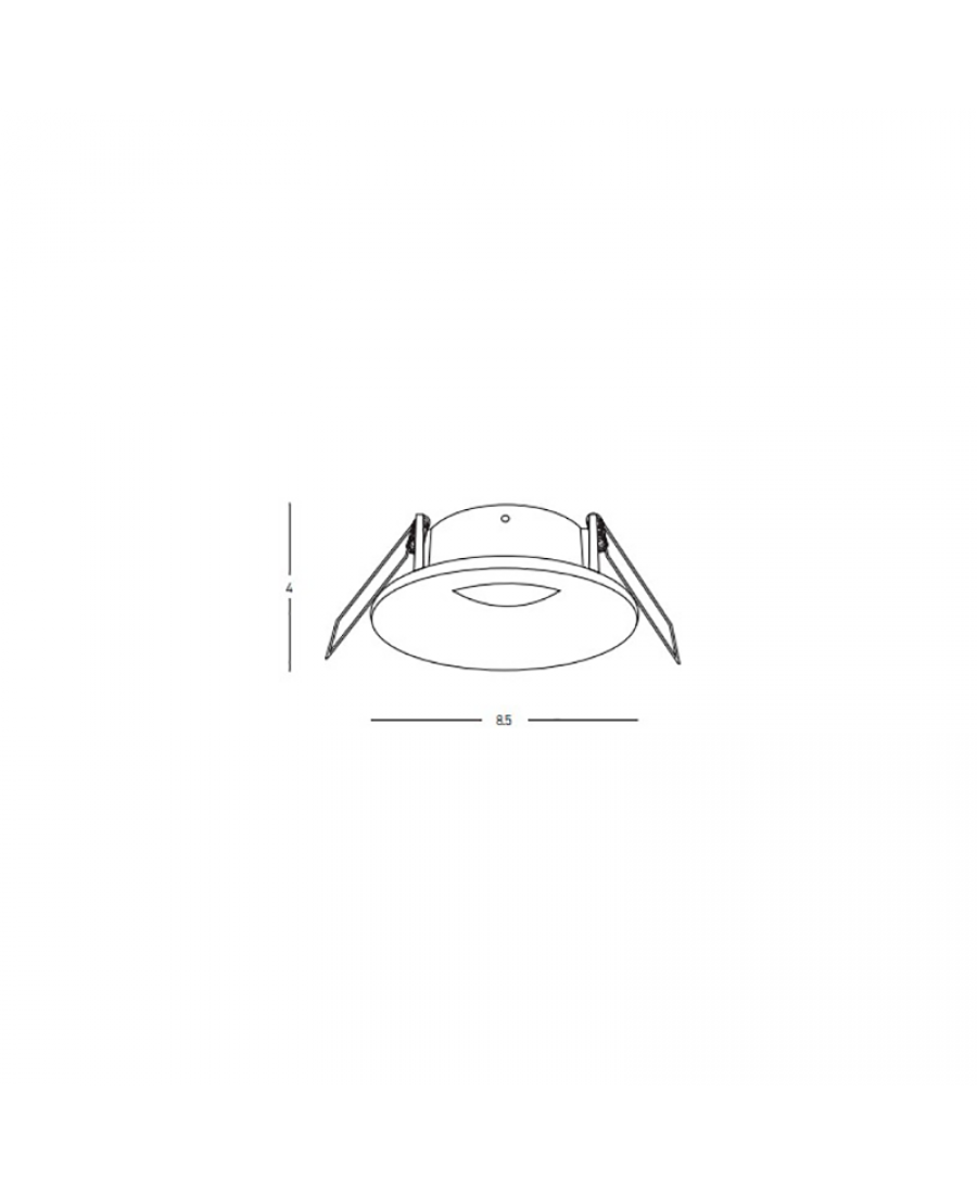 S168 RECESSED SPOT 1XGU10 IP65 SANDY BLACK Zambelis Lights