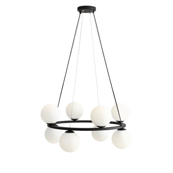 LAMPA WISZĄCA KRONE 8 BLACK 1085P1 ALDEX