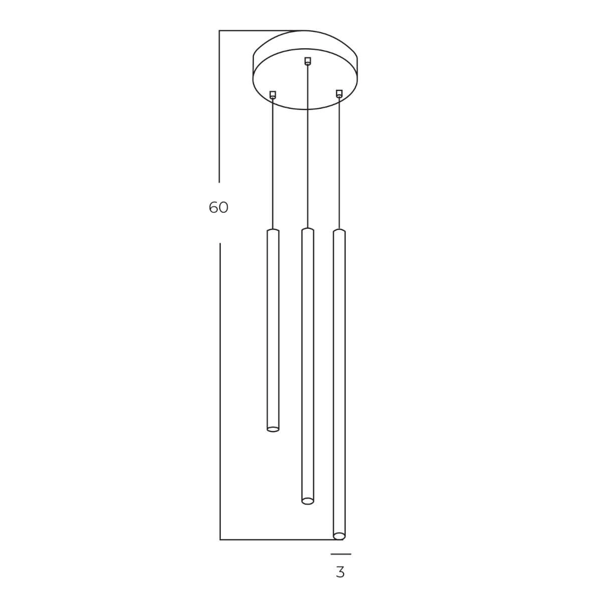 Lampa wisząca VERNO 3 AZ6312 3000K AZZARDO
