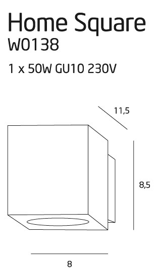 Kinkiet HOME SQUARE WH W0138