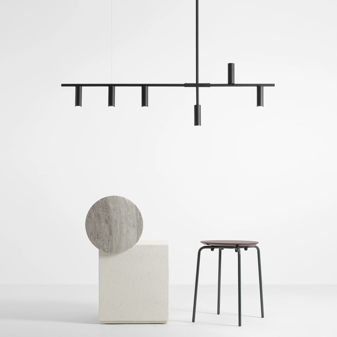 LAMPA WISZĄCA TREVO 6 ALL BLACK 1104K1 ALDEX
