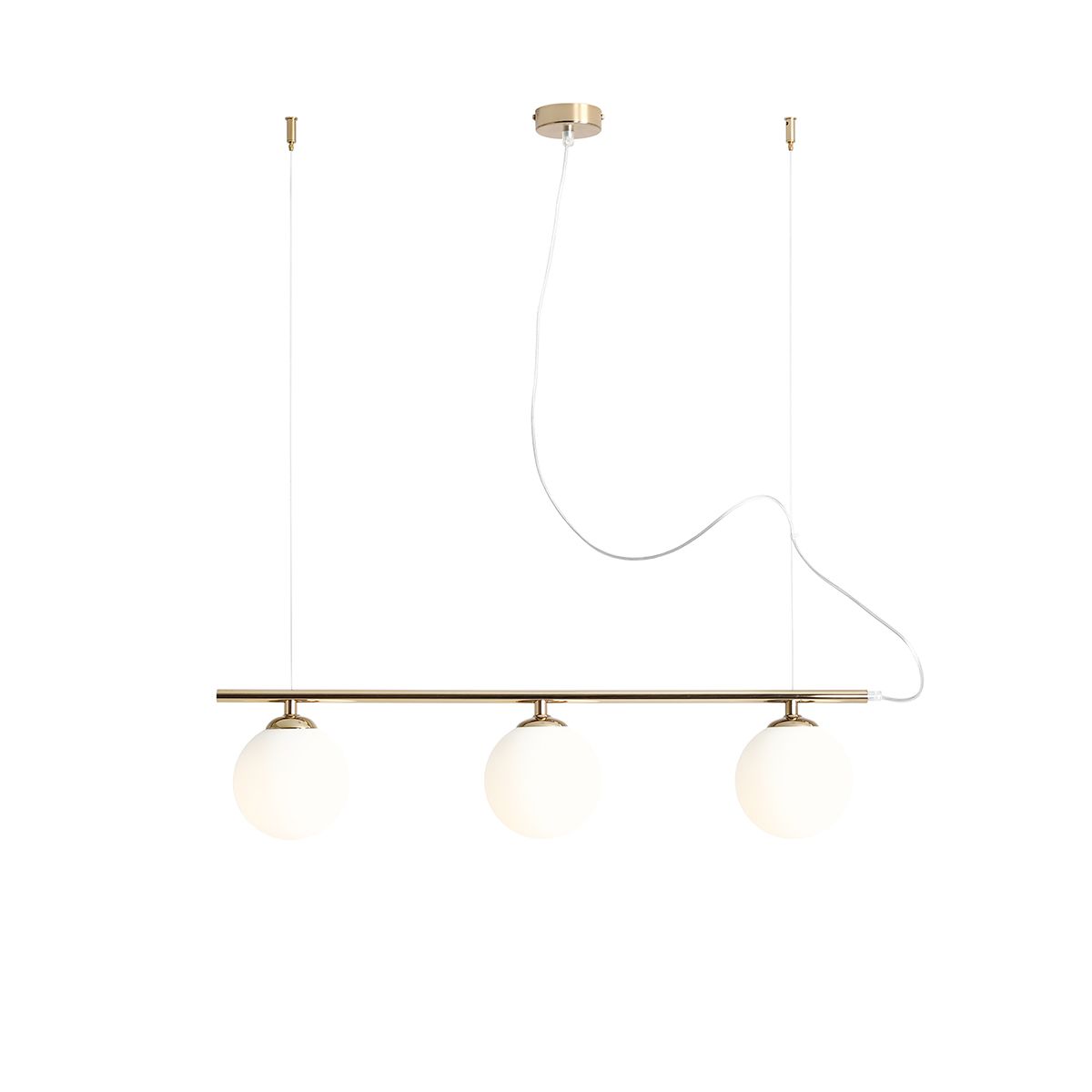 LAMPA WISZĄCĄ BERYL GLASS 3 GOLD 1006E_30 ALDEX