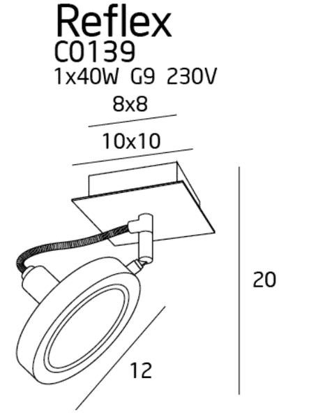 Reflex kinkiet / lampa sufitowa biała C0139 MaxLight