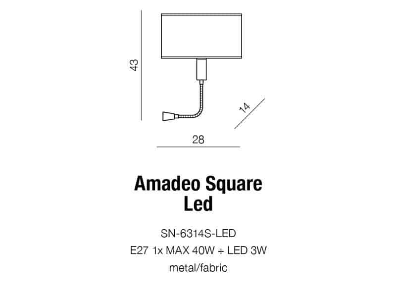 Kinkiet AMADEO LED SQUARE WHITE AZ2418+AZ2420 AZZARDO