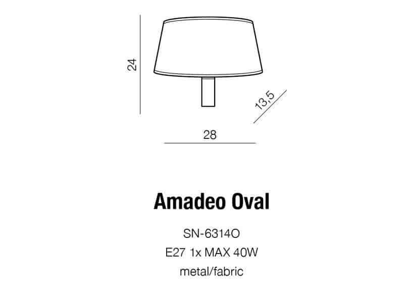 Kinkiet AMADEO OVAL WHITE AZ2419+AZ2421 AZZARDO