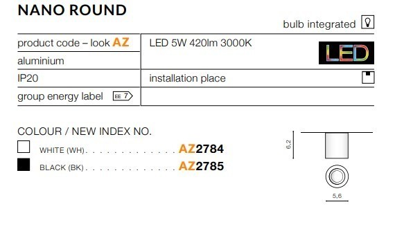 Plafon Nano Round (white) AZ2784 AZZARDO