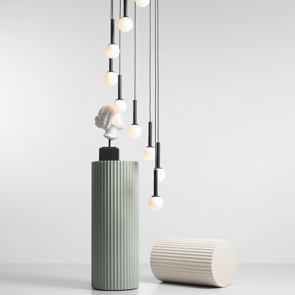 Lampa Wisząca Riu 9 RING Czarny 1117N1 Aldex