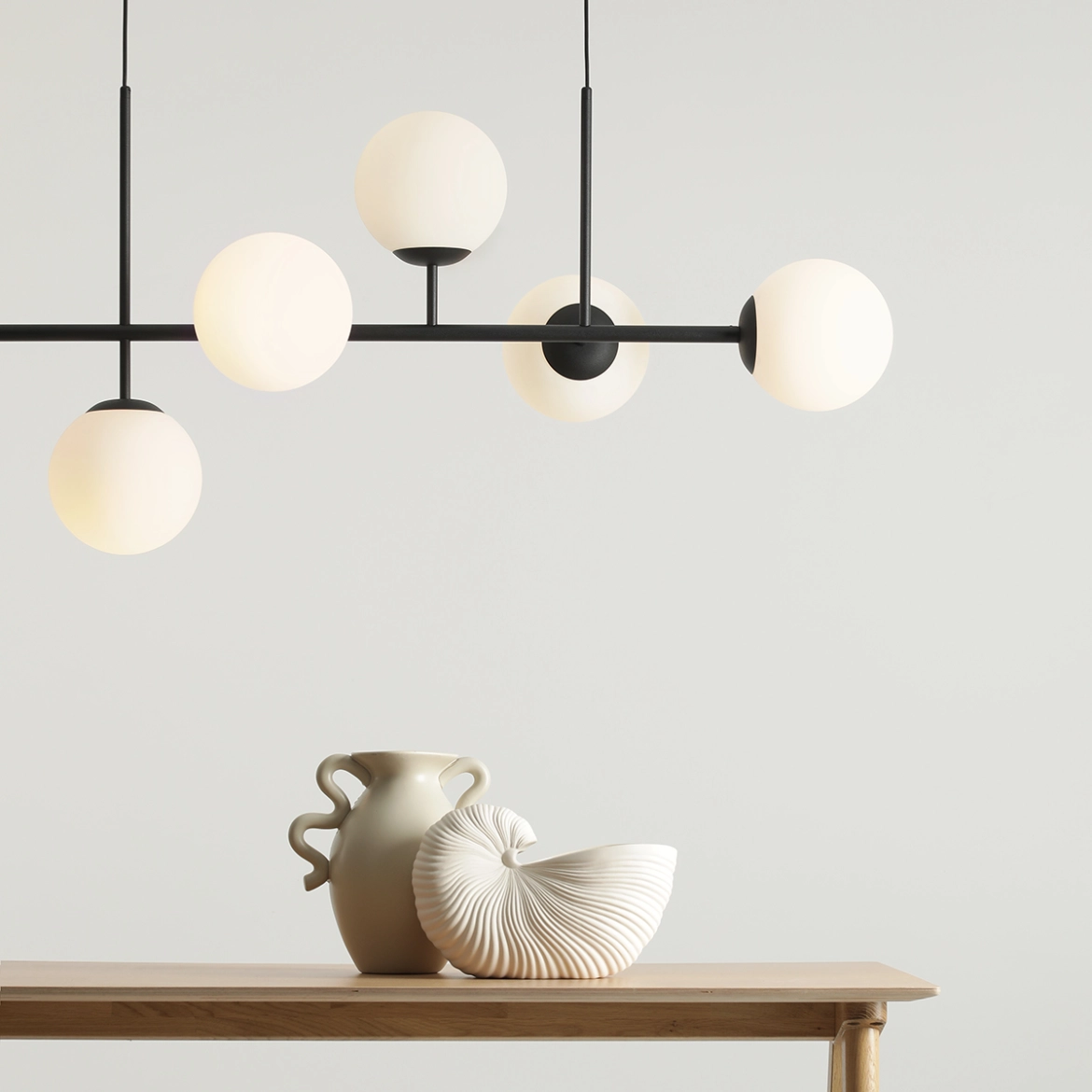 Lampa Wisząca Fin 6 Czarny 1120K1 Aldex