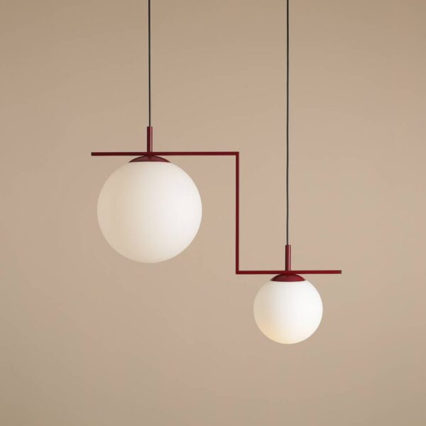 LAMPA WISZĄCA ZAC 2 RED WINE MATTE 1038H15_2 Aldex