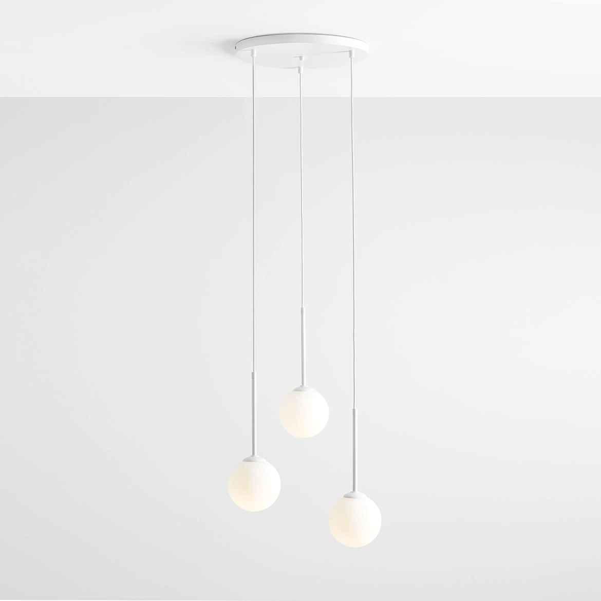 LAMPA WISZĄCA BOSSO 3 RING WHITE 1087E_R ALDEX