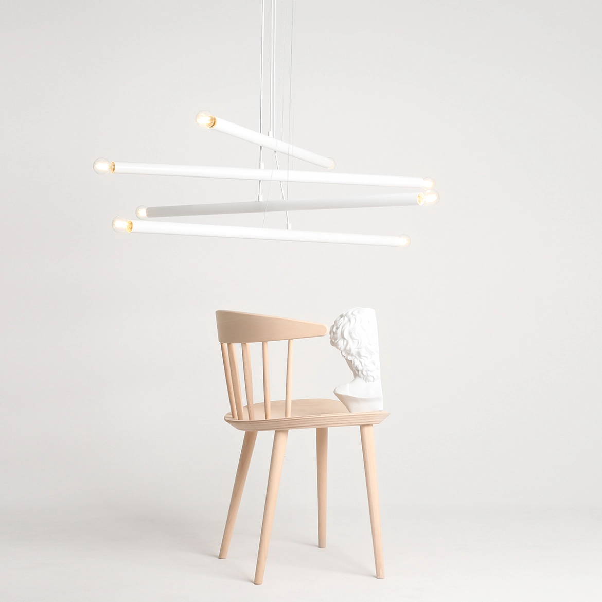 Lampa Wisząca TUBO 8 Biały 1072P Aldex