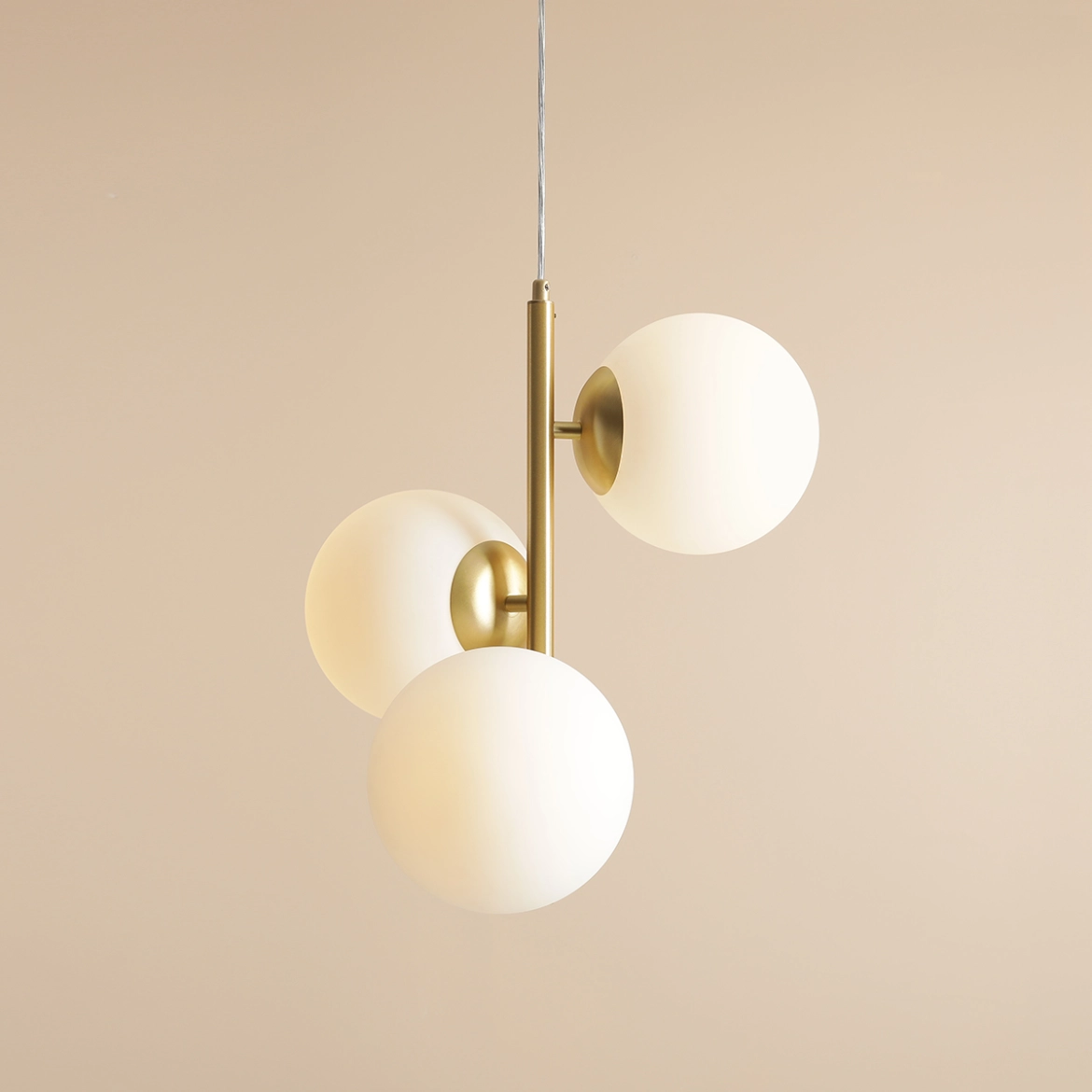 Lampa Wisząca Fin 3 Mosiądz M 1120E40_M Aldex