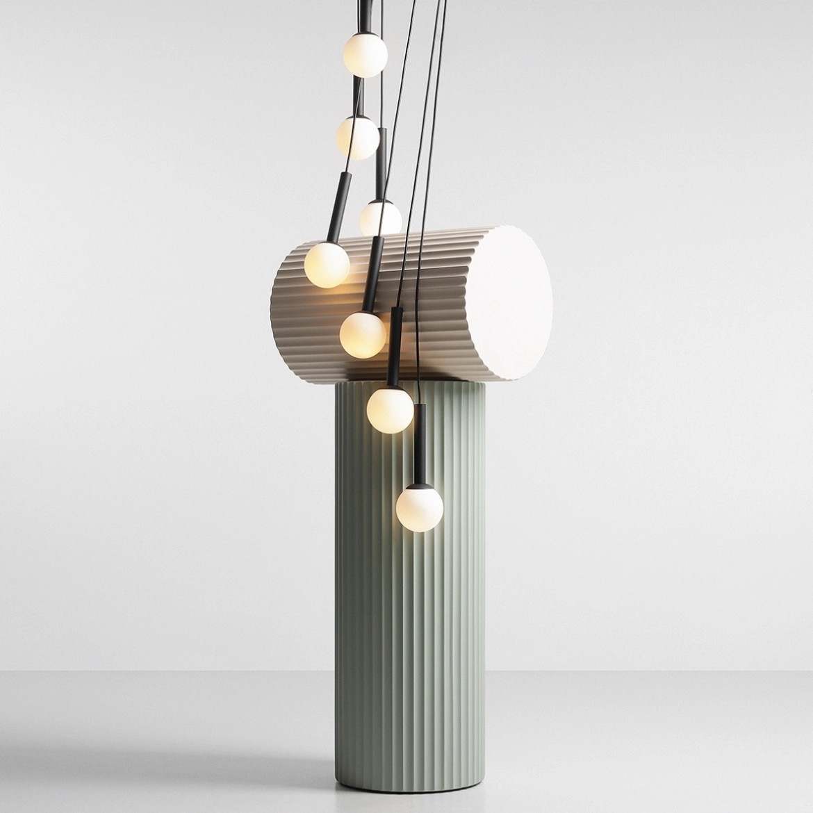 Lampa Wisząca Riu 9 RING Czarny 1117N1 Aldex