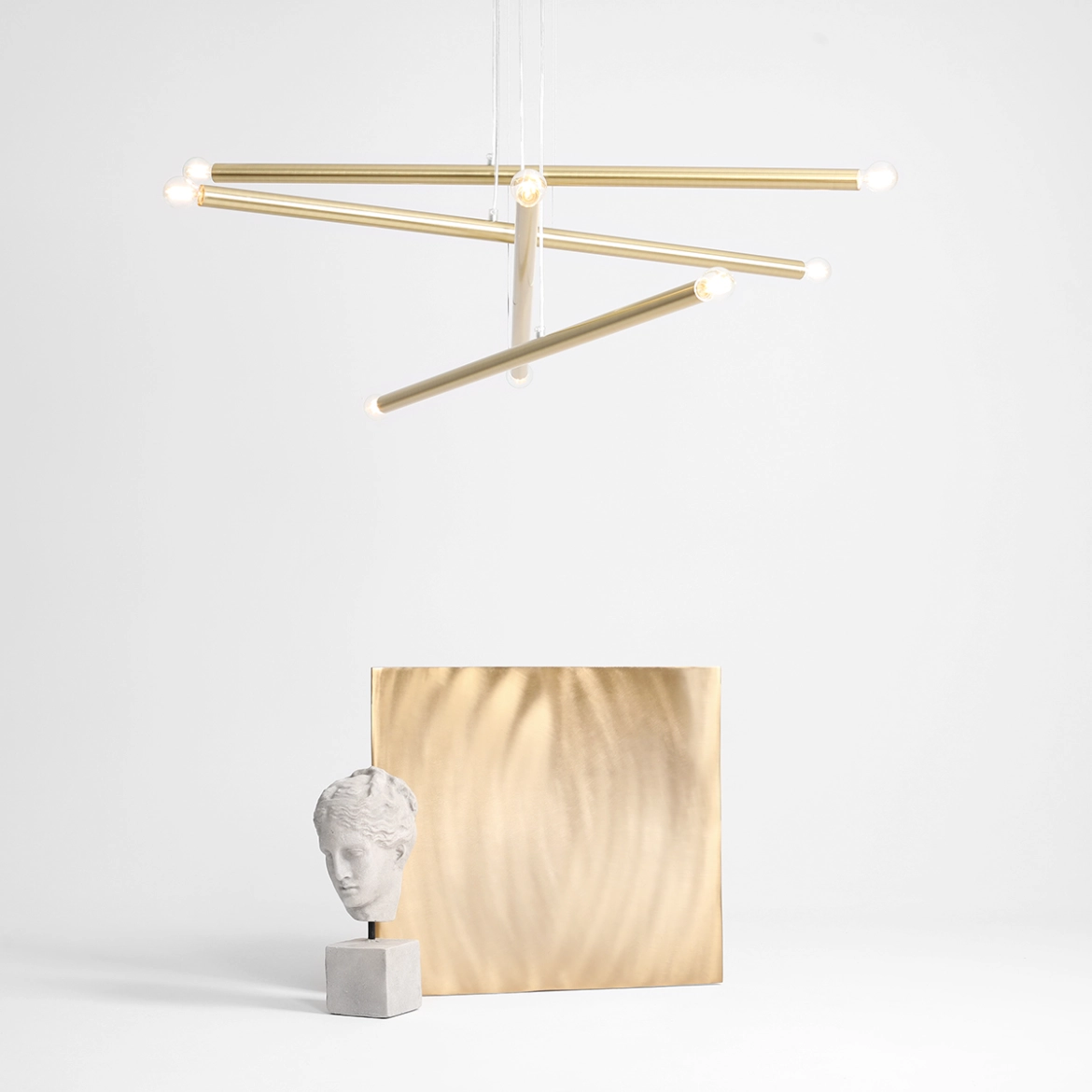 LAMPA WISZĄCA TUBO 8 BRASS 1072P40 ALDEX