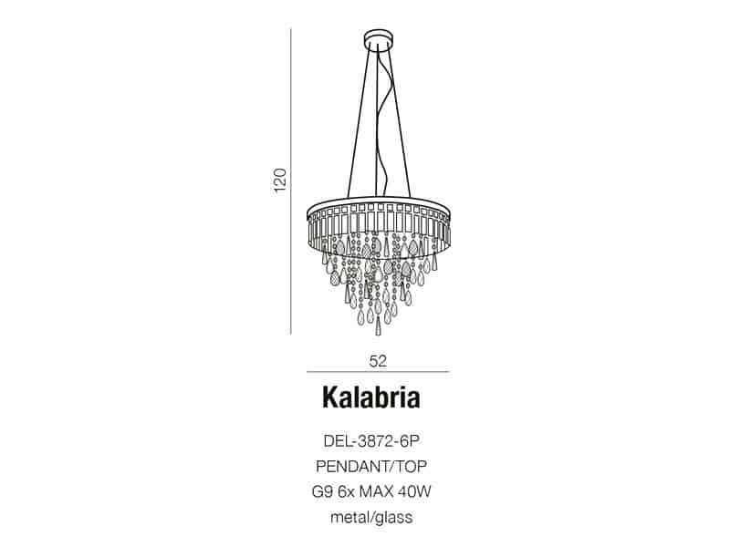 Lampa wisząca KALABRIA PENDANT/TOP chrom AZ2108 Azzardo