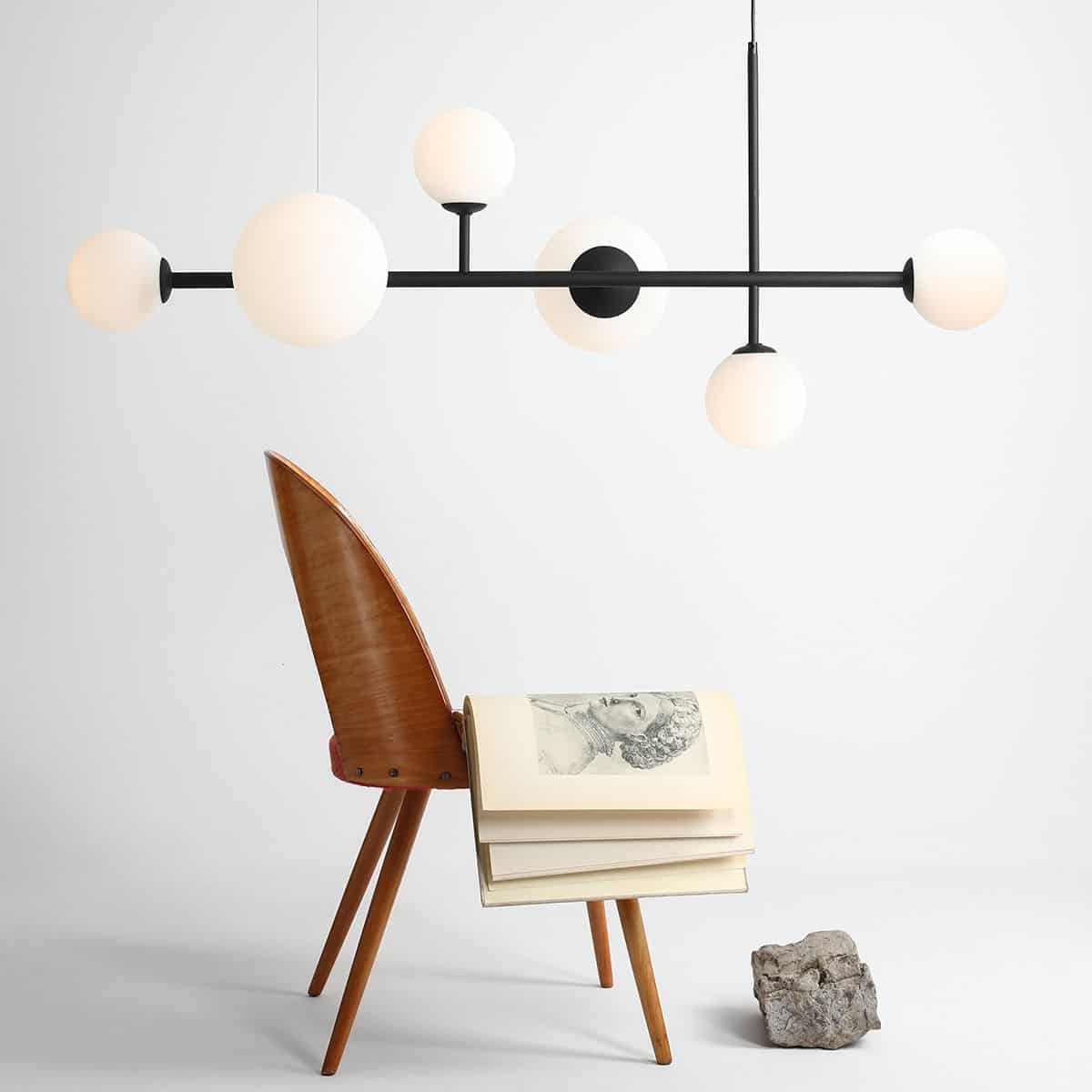 Lampa wisząca DIONE 6 black 1092K1 ALDEX
