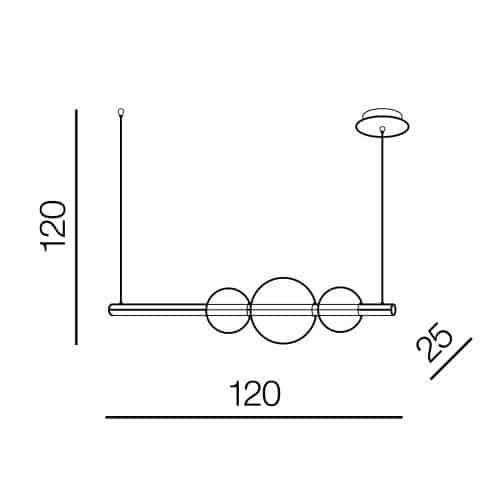 Lampa wisząca SANDRA 3 DIMM AZ3352 AZZARDO