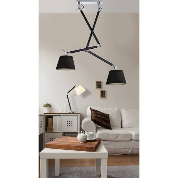 Lampa wisząca ZYTA 2 S PENDANT black AZ1846+AZ2586 śr.30cm AZZARDO