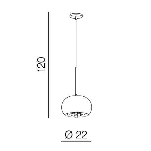 Lampa wisząca BURN 1 AZ3082 AZZARDO
